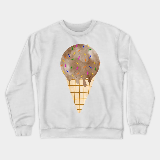 Chocolate ice cream Crewneck Sweatshirt by MutchiDesign